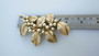 1960's Iconic Trifari Gold & Pearls Leaf Stem Brooch, Huge Over 4" Long, Elegant Curved Design