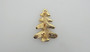 Vintage Modernist Enamel Christmas Tree Pin Abstract Melting Creamy Xmas Brooch