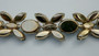 Schiaparelli Vintage Bracelet AB Rhinestones Big Ribbed Glass Cabochons