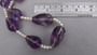 Rare Gemstone Jewelry Amethyst Necklace 700CT Faceted With Pearls Gorgeous