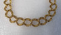 Vintage Gold Necklace Embossed Curb Twist Open Links Gorgeous Finish Resembles Fine Gold Old Costume Jewelry