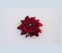 Shimmering Christmas Red Poinsettia Brooch Heavy Satin Enamel Finish Holiday Jewelry Old Costume Jewelry Holiday