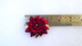 Shimmering Christmas Red Poinsettia Brooch Heavy Satin Enamel Finish Holiday Jewelry Old Costume Jewelry Holiday