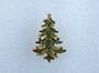 Rare Signed ART Christmas Tree  Enamel Snow Branch Rhinestone Pin Vintage Old Costume Jewelry