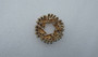 Coro Wreath Brooch Gold W/ Clear Rhinestones 3D Vintage Pin Not Just Christmas Jewelry