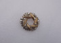 Coro Wreath Brooch Gold W/ Clear Rhinestones 3D Vintage Pin Not Just Christmas Jewelry