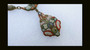 Antique Art Deco Micro Mosaic Lavalier Pendant Necklace W/ Mosaic Links Neck Chain Rare
