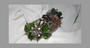 Fantasy Trailing Garden Cuff Bracelet 1950's Enamel Flower And Leaves, Rhinestones, Gold And Silver Plated, Ellen Originals
