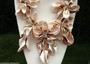 Statement RUNWAY COUTURE SEA SHELL NECKLACE Wired SHELLS AB Crystal BEADS LQQK