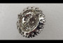 3D 4 Tier Alfred Philippe Trifari Clear Rhinestone Brooch High Domed Silver Rhodium Plated Pin Gorgeous