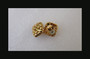 Vintage Ciner Earrings Unique Capsule Droplets Design Gold Plated Clip Ons 80's