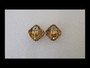 Vintage Ciner Earrings Unique Capsule Droplets Design Gold Plated Clip Ons 80's