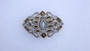 Gorgeous Large 30's Art Deco Brooch Huge Hexagonal Stone & Fancy Cut Glass Stones, Rhinestones