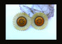 1950's Huge Plastic Earrings Giant Yellow Sunflowers 3" Clip ons Runway Couture Spring Summer Jewelry