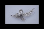 Vintage Art Deco Rhinestone Brooch Channel Set Baguettes 3D Design The Look Of Real
