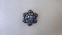 Joan Rivers Iridescent Flower Brooch AB  Glass Cabs Purple rhinestones Silver Flower Pin Gorgeous