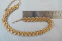 Trifari Necklace & Earrings On Card, Wide Flat Byzantine Chain, Gold Plated Trifari  Jewelry Elegance!