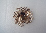 1960s MCM Crown Trifari Gold Trifanium Pinwheel Brooch Swirling Galaxy Big Pin