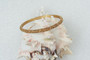 Crown Trifari Gold Nugget Bangle Slim Elegant Gold Plated Bracelet Nice!