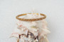 Crown Trifari Gold Nugget Bangle Slim Elegant Gold Plated Bracelet Nice!