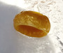 Vintage Egg Yolk Yellow Marbled Deeply Carved Resin Bangle Plastic Flower Leaves Bracelet Bakelite Style