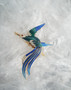 Vintage Trifari Enamel Bird Of Paradise Brooch Rare 1960's  Large Pin