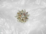 Aurora Borealis Crystal Brooch Hand Wired Beads Vintage Brooch Bridal Wedding Jewelry