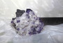 Fluorite Cubes & Sphalerite on White Calcite Specimen Elmwood Mine Tn. Excellent