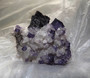 Fluorite Cubes & Sphalerite on White Calcite Specimen Elmwood Mine Tn. Excellent