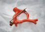 Antique Sciacca Orange Coral Branch Brooch Rose Gold Victorian Pin Mid 19th Century