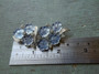 Vintage Coro Brooch Rare Icy Blue Glass Leaves Leaf Stones + Rhinestones Silver Rhodium Plated