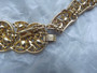 Stunning Crown TRIFARI Rhinestones In Gold Necklace Bracelet Wide Ornate Design Gorgeous!