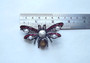 Vintage Signed Joan Rivers Butterfly Insect Bug Rhinestone Pearls Pin Brooch