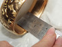 Victorian Wide Gold Filled Bangle Engraved Etched GF Hinged Bracelet