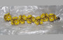 LERU Plastic Yellow Flower Clusters Bracelet Spring Summer Jewelry Unsigned