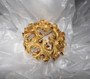 Vintage Crown Trifari Textured Gold  Ruffled Leaf Brooch The Look Of Real