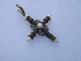 Barbara Bixby 18K .925 London Blue Topaz Cross Pendant Enhancer "Amazing Grace"