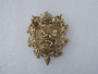 Vintage HATTIE CARNEGIE Lion Crest Coat Of Arms Pin Pendant Large Ornate Brooch