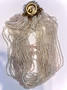 1950s Beaded Torsade Necklace Ornate Beaded Clasp, Filigree Bead Caps Orignal Tag From Famous-Barr Co