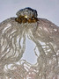 1950s Beaded Torsade Necklace Ornate Beaded Clasp, Filigree Bead Caps Orignal Tag From Famous-Barr Co