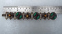 Victorian Revival Ornate Book Link Bracelet, Glass Chrysoprase Cabs, Rhinestones, Czech Hungarian