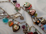 Lucy Isaacs 32" Charm Necklace Crystal & Enamel Hearts Key Cupid Love Romance