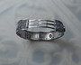 Wide Art Deco Hinged Bracelet Rhodium Plated Signed JHP, John H. Peckham 1920's