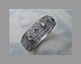 Wide Art Deco Hinged Bracelet Rhodium Plated Signed JHP, John H. Peckham 1920's