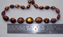 1930s Venetian Murano Opalescent Foil Glass Beaded Necklace AKA Fire Opal Glass