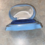 Vintage Art Deco Celluloid Wedding Set Ring Box, Deep Blue Velvet & Ivory Satin