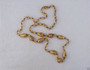 VINTAGE MURANO VENETIAN POURED GLASS GOLD LEAF WEDDING CAKE GLASS BEAD NECKLACE