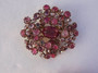 Exquisite SCHREINER Pink Rhinestone PIN EARRINGS Set  ART GLASS Stones 2 Di 4