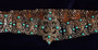 RARE CZECH EGYPTIAN REVIVAL BELT~BRASS~TURQUOISE GLASS CABS~SCARAB PHARAOH~2 DI 4