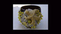 RUNWAY COUTURE WIDE BANGLE BRACELET Enamel Flowers SEA  Anemone Ocean STARFISH